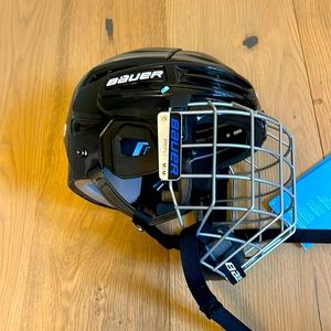 Bauer IMS 5.0 Hockey Helmet.  Jr Medium.   Profile 1 Grey Face Protector.   $65